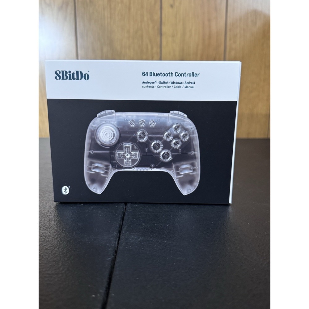 8Bitdo Bluetooth Controller 64 Bit for Analogue 3D, Switch Android CLEAR
